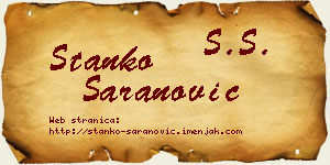 Stanko Šaranović vizit kartica